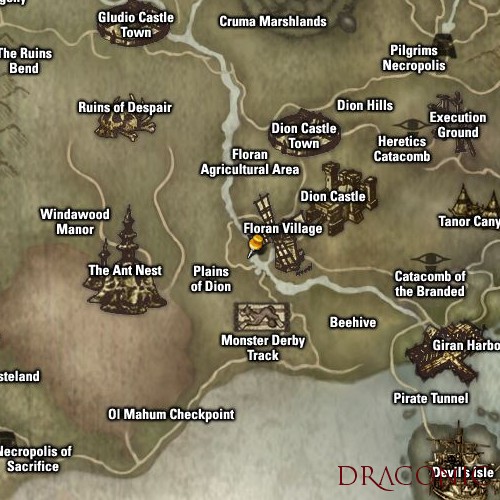 Карта расположения Pan Dryad