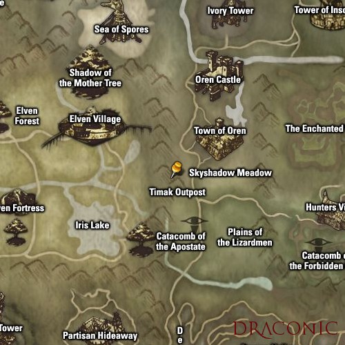 Карта расположения Timak Orc Gosmos