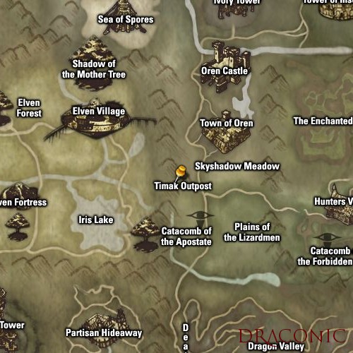 Карта расположения Timak Orc Chief Ranger